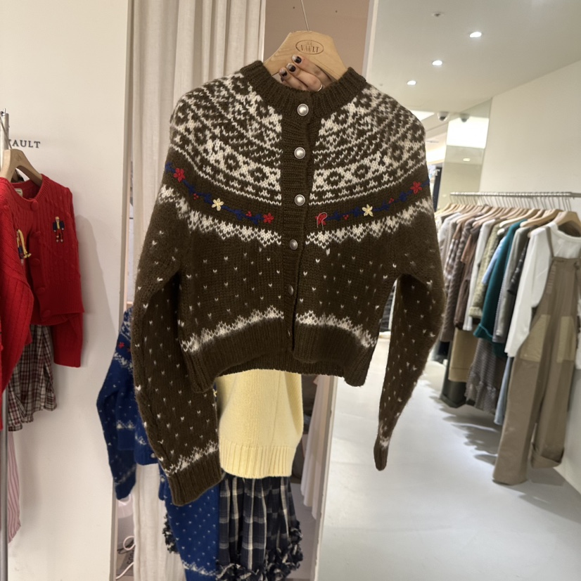 VAULT韓國代購㊣女士新品休閑25秋冬職業推薦熱賣時尚毛衣羊毛VAULT毛衣圖色2