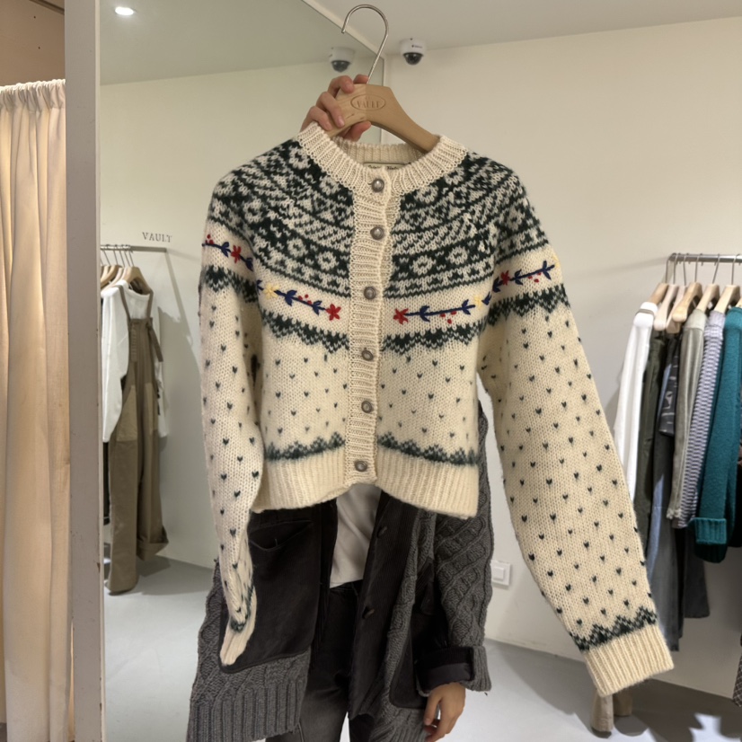VAULT韓國代購㊣女士新品休閑25秋冬職業推薦熱賣時尚毛衣羊毛VAULT毛衣圖色3