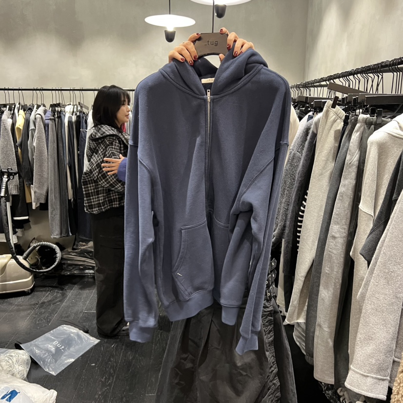 TUG韓國代購㊣女裝新品人氣真品時尚熱賣職業休閑25秋冬衛衣加絨TUG衛衣圖色2