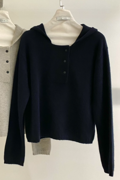 1968東大門㊣代購女士新品25秋冬推薦休閑職業人氣針織衫連帽1968/YEOUYA針織衫圖色3