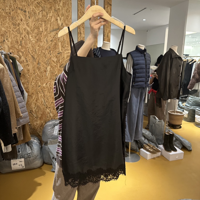 DE VENTI東大門㊣實拍女士新品職業熱賣休閑時尚連衣裙蕾絲DE VENTI連衣裙圖色3黑色