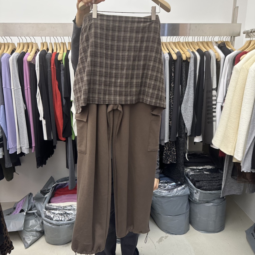 SPECIAL韓國代購㊣女裝新品休閑推薦熱賣25秋冬休閑褲假兩件SPECIAL休閑褲