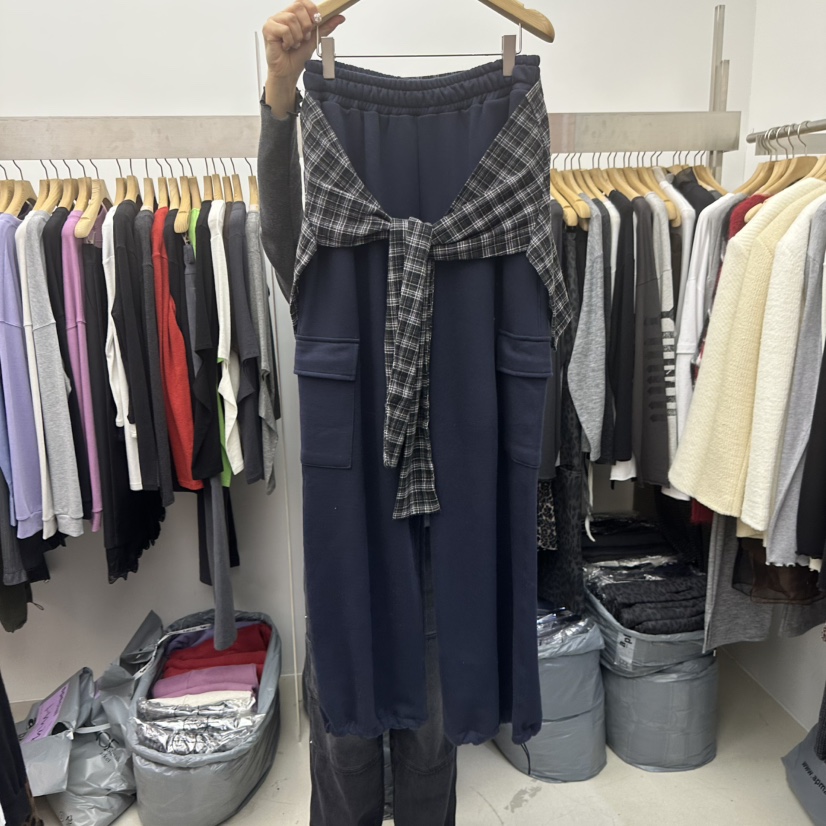 SPECIAL韓國代購㊣女裝新品休閑推薦熱賣25秋冬休閑褲假兩件SPECIAL休閑褲圖色3