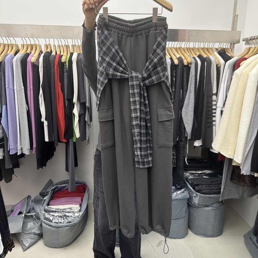 SPECIAL韓國代購㊣女裝新品休閑推薦熱賣25秋冬休閑褲假兩件SPECIAL休閑褲圖色4
