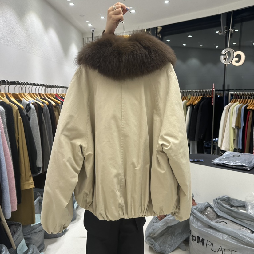 TREND SELLER/G東大門㊣代購女裝新款職業真品夾克狐貍鵝絨G/TREND SELLER夾克