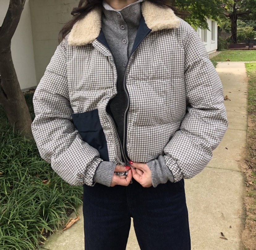 GLAD SOME韓國直郵㊣女士新品休閑25秋冬短款羽絨服里外穿羊毛GLAD SOME短款羽絨服