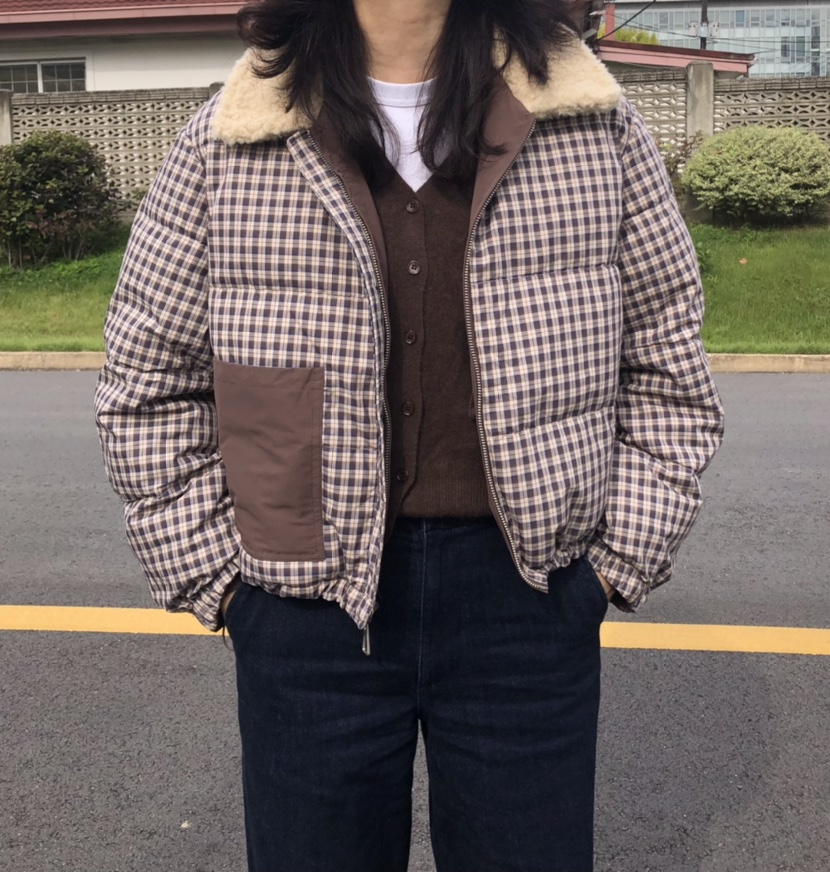 GLAD SOME韓國直郵㊣女士新品休閑25秋冬短款羽絨服里外穿羊毛GLAD SOME短款羽絨服