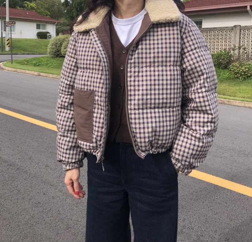 GLAD SOME韓國直郵㊣女士新品休閑25秋冬短款羽絨服里外穿羊毛GLAD SOME短款羽絨服
