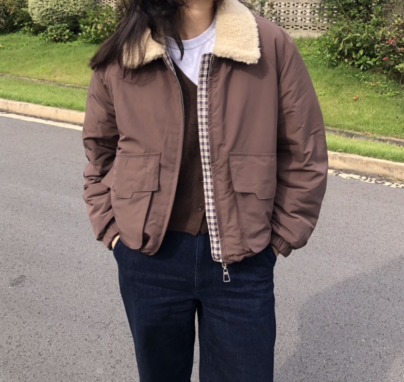 GLAD SOME韓國直郵㊣女士新品休閑25秋冬短款羽絨服里外穿羊毛GLAD SOME短款羽絨服