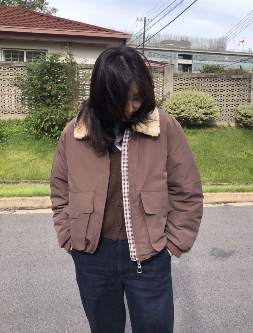 GLAD SOME韓國直郵㊣女士新品休閑25秋冬短款羽絨服里外穿羊毛GLAD SOME短款羽絨服