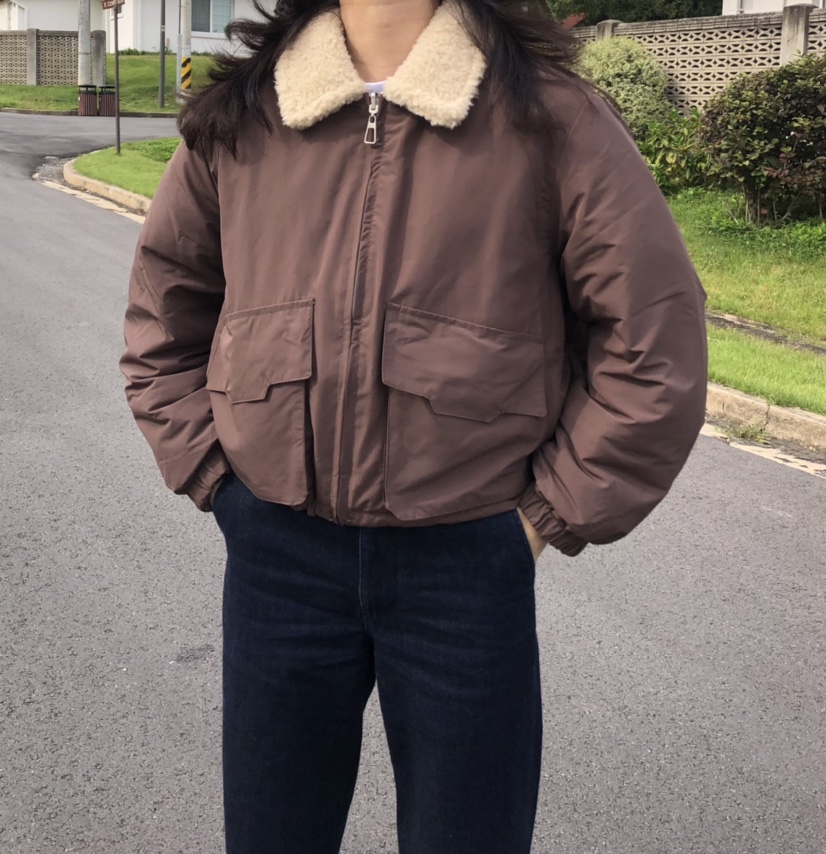 GLAD SOME韓國直郵㊣女士新品休閑25秋冬短款羽絨服里外穿羊毛GLAD SOME短款羽絨服
