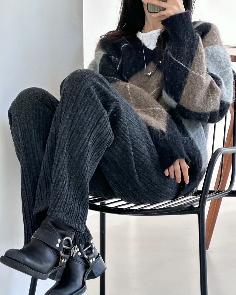 HOWDY韓國代購㊣女裝新品人氣25秋冬休閑真品推薦時尚針織衫howdy針織衫