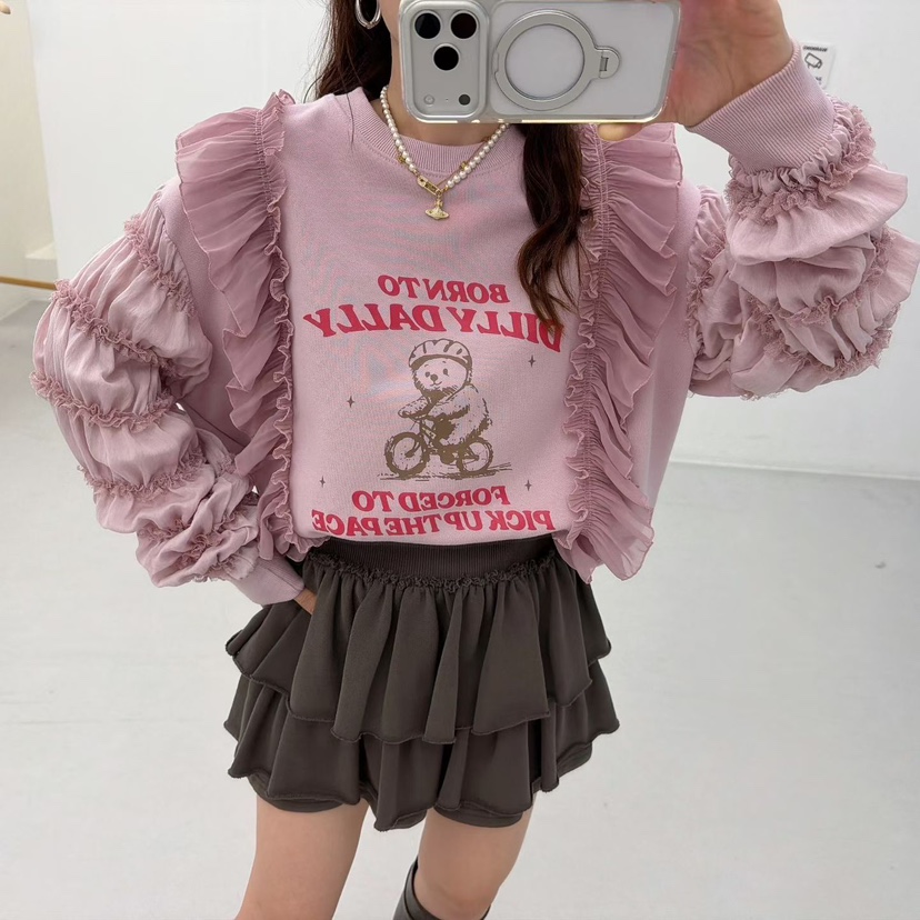 LOVABLE韓國代購㊣女裝新款人氣時尚職業熱賣推薦休閑25秋冬衛衣LOVABLE衛衣