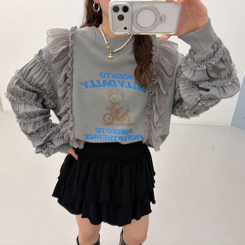 LOVABLE韓國代購㊣女裝新款人氣時尚職業熱賣推薦休閑25秋冬衛衣LOVABLE衛衣