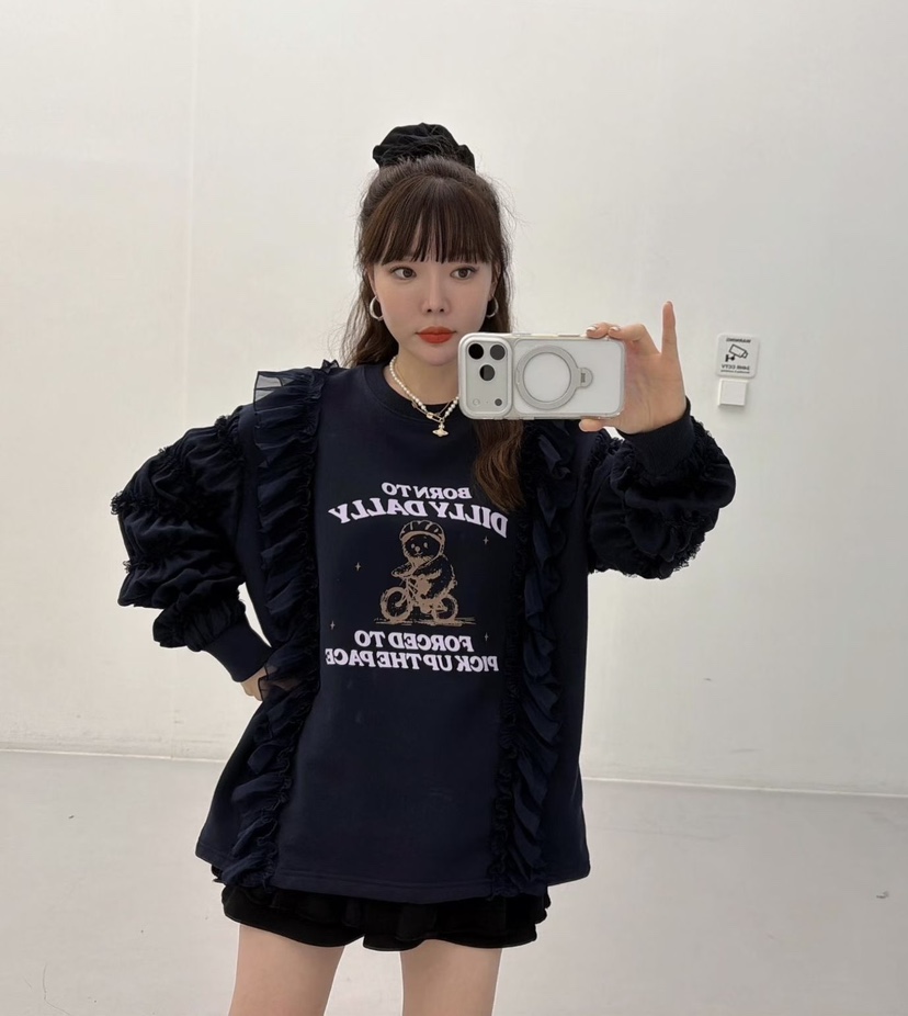 LOVABLE韓國代購㊣女裝新款人氣時尚職業熱賣推薦休閑25秋冬衛衣LOVABLE衛衣