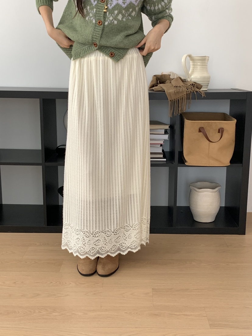 FRILL-T韓國直郵㊣女裝新款熱賣休閑25秋冬推薦職業時尚長裙FRILL-T長裙
