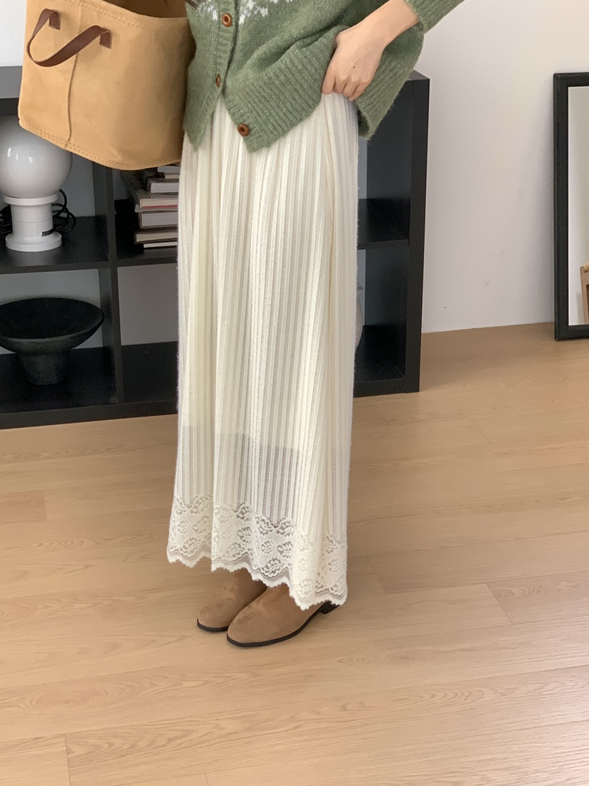 FRILL-T韓國直郵㊣女裝新款熱賣休閑25秋冬推薦職業時尚長裙FRILL-T長裙