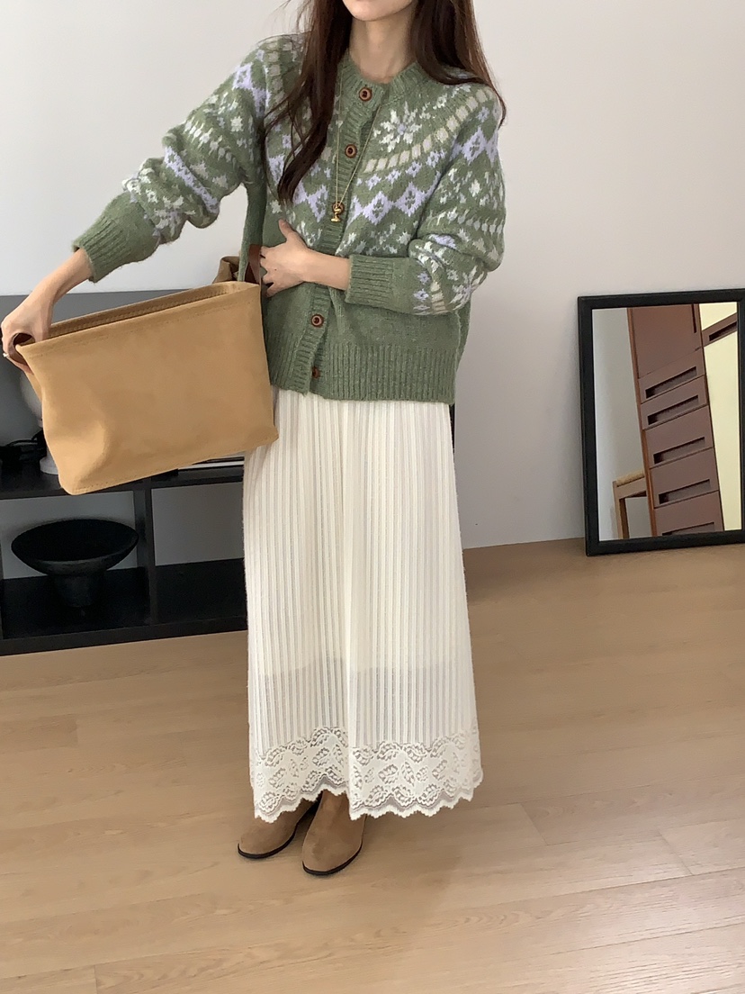 FRILL-T韓國直郵㊣女裝新款熱賣休閑25秋冬推薦職業時尚長裙FRILL-T長裙