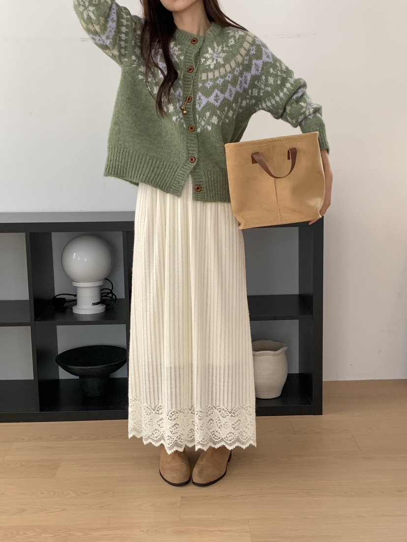 FRILL-T韓國直郵㊣女裝新款熱賣休閑25秋冬推薦職業時尚長裙FRILL-T長裙