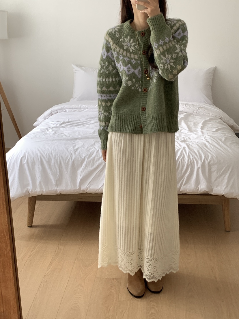 FRILL-T韓國直郵㊣女裝新款熱賣休閑25秋冬推薦職業時尚長裙FRILL-T長裙