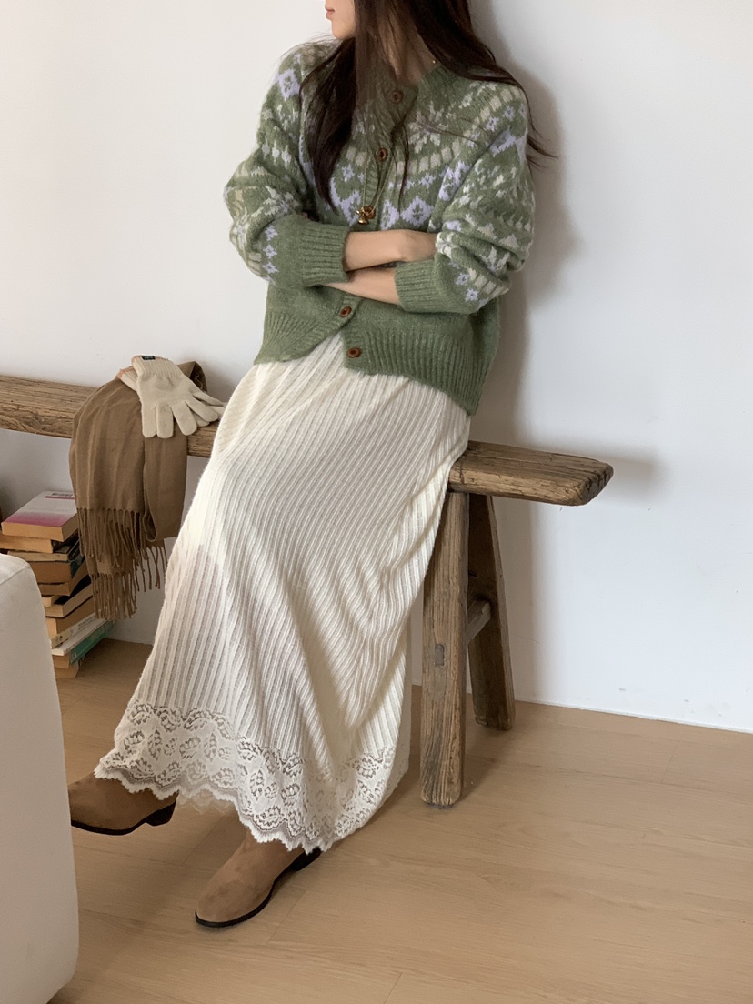 FRILL-T韓國直郵㊣女裝新款熱賣休閑25秋冬推薦職業時尚長裙FRILL-T長裙