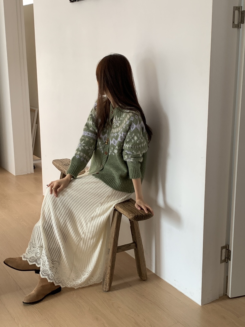 FRILL-T韓國直郵㊣女裝新款熱賣休閑25秋冬推薦職業時尚長裙FRILL-T長裙