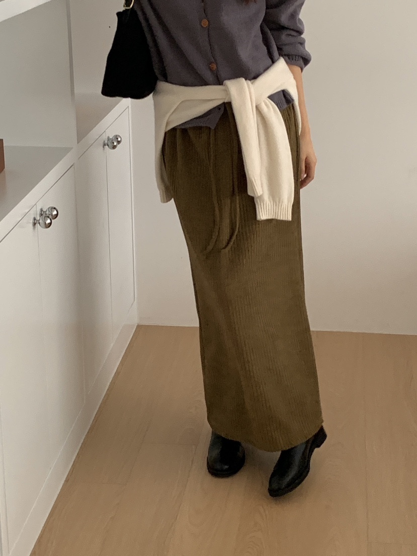 FRILL-T韓國直郵㊣女士新品真品25秋冬推薦時尚熱賣職業長裙FRILL-T長裙