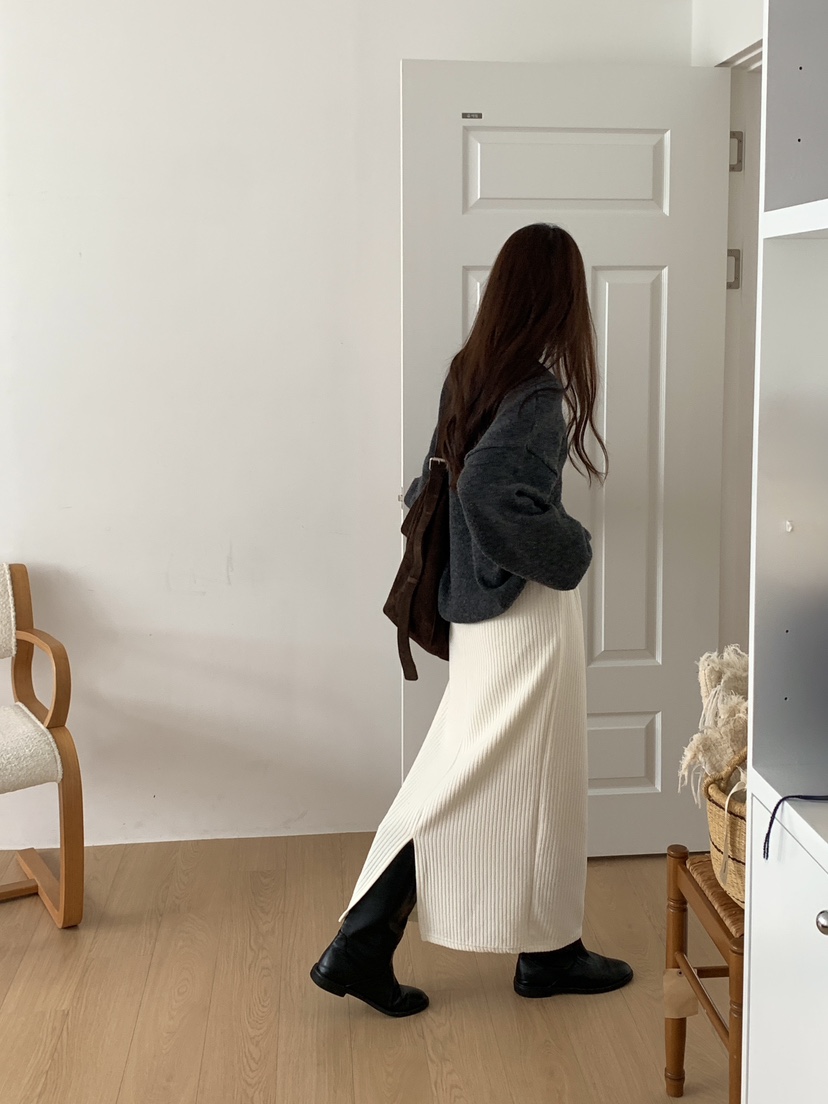 FRILL-T韓國直郵㊣女士新品真品25秋冬推薦時尚熱賣職業長裙FRILL-T長裙