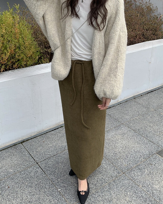 FRILL-T韓國直郵㊣女士新品真品25秋冬推薦時尚熱賣職業長裙FRILL-T長裙