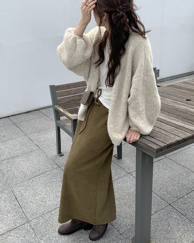 FRILL-T韓國直郵㊣女士新品真品25秋冬推薦時尚熱賣職業長裙FRILL-T長裙
