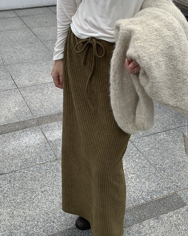 FRILL-T韓國直郵㊣女士新品真品25秋冬推薦時尚熱賣職業長裙FRILL-T長裙