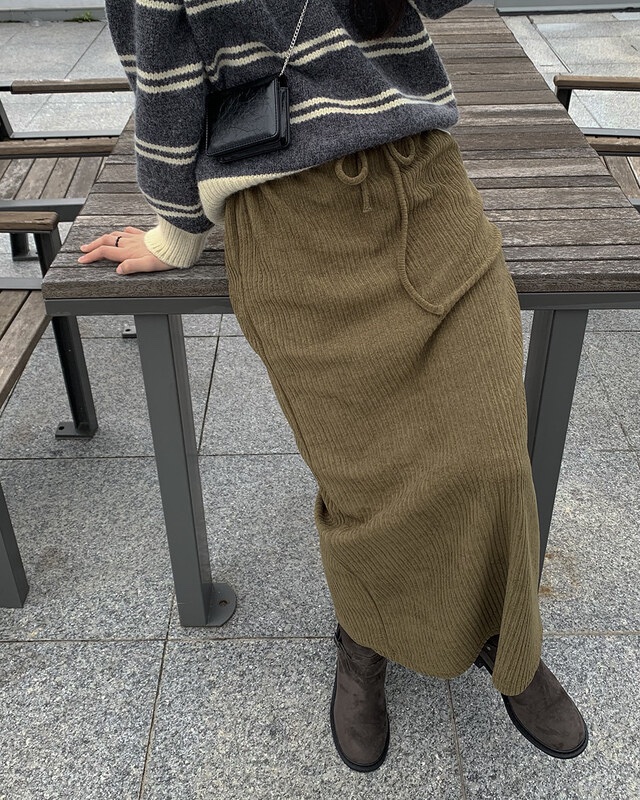 FRILL-T韓國直郵㊣女士新品真品25秋冬推薦時尚熱賣職業長裙FRILL-T長裙