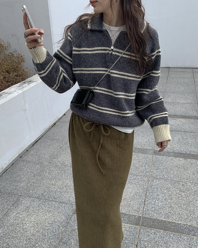 FRILL-T韓國直郵㊣女士新品真品25秋冬推薦時尚熱賣職業長裙FRILL-T長裙