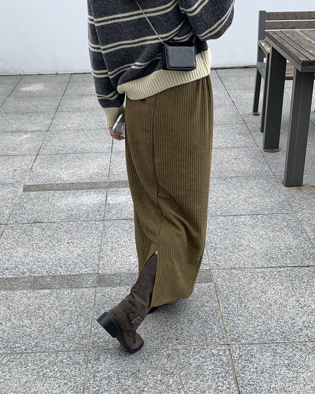 FRILL-T韓國直郵㊣女士新品真品25秋冬推薦時尚熱賣職業長裙FRILL-T長裙