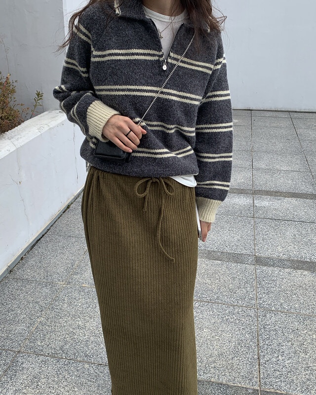 FRILL-T韓國直郵㊣女士新品真品25秋冬推薦時尚熱賣職業長裙FRILL-T長裙