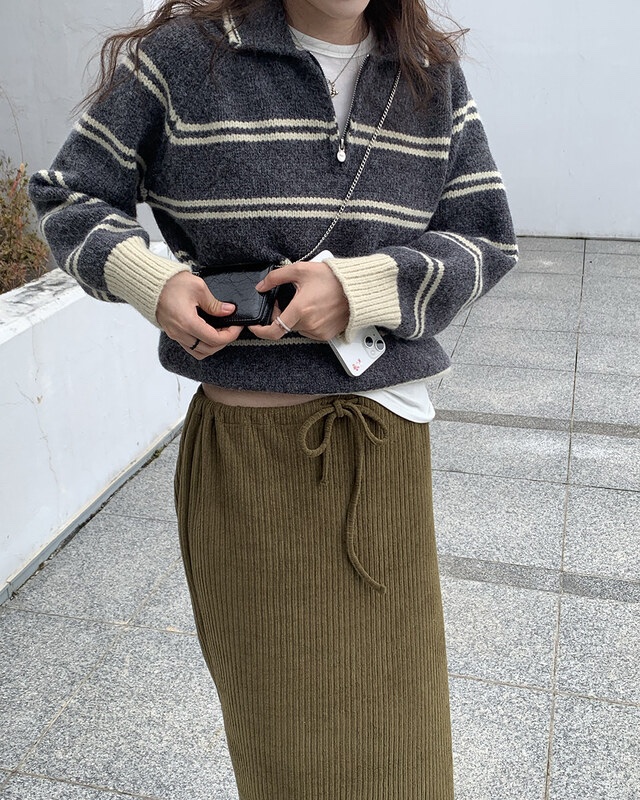 FRILL-T韓國直郵㊣女士新品真品25秋冬推薦時尚熱賣職業長裙FRILL-T長裙