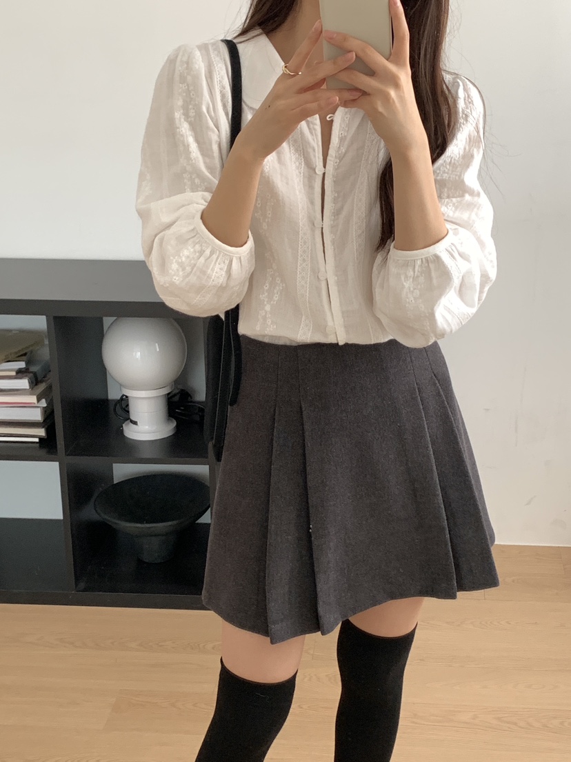 FRILL-T韓國直郵㊣女士新品職業熱賣人氣推薦休閑襯衫蕾絲衫FRILL-T襯衫/蕾絲衫