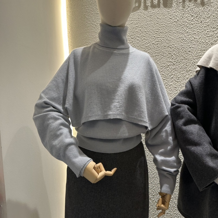 BLUEI-D東大門㊣實拍女裝新品真品時尚休閑人氣25秋冬針織衫Blue i-d針織衫圖色2