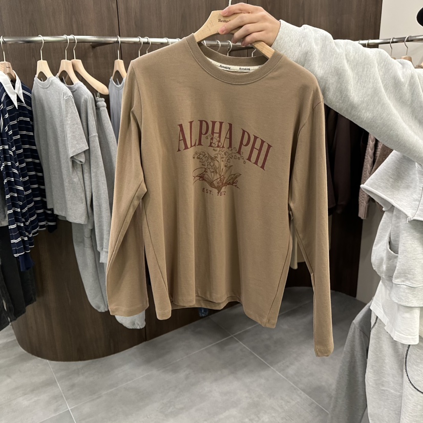 URBANSTORY/REMAKING東大門㊣代購女裝新款休閑熱賣長袖T恤Remaking/URBANSTORY長袖T恤圖色3