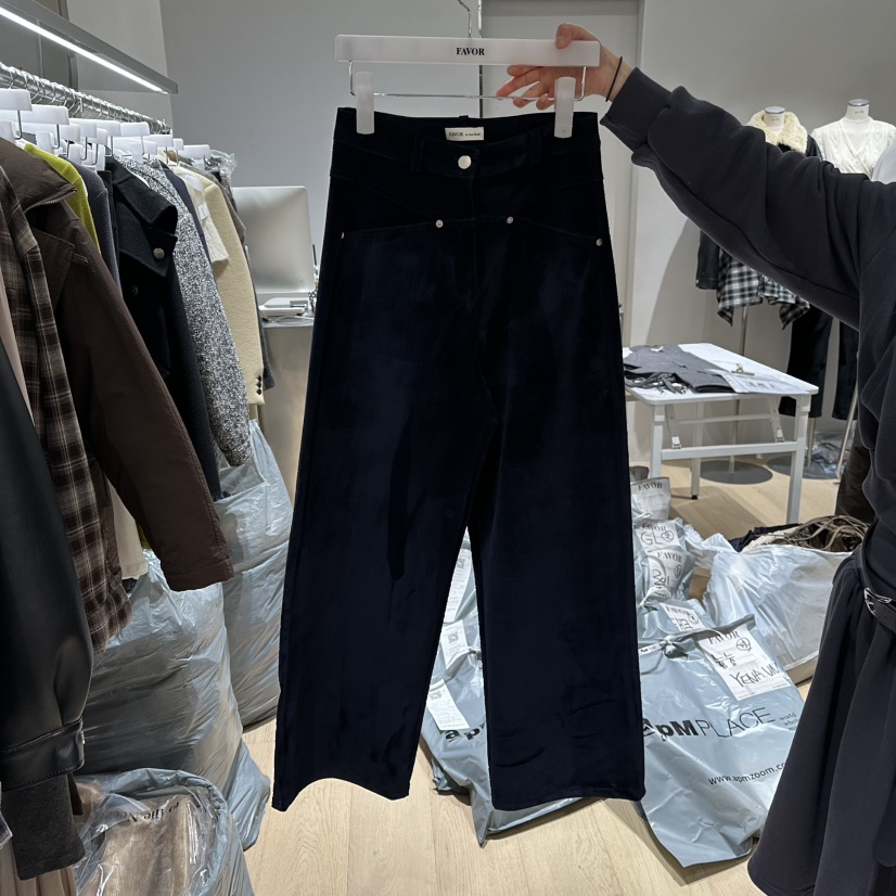 FAVOR-P東大門㊣直郵女裝新款休閑推薦真品25秋冬休閑褲天鵝絨FAVOR-P休閑褲