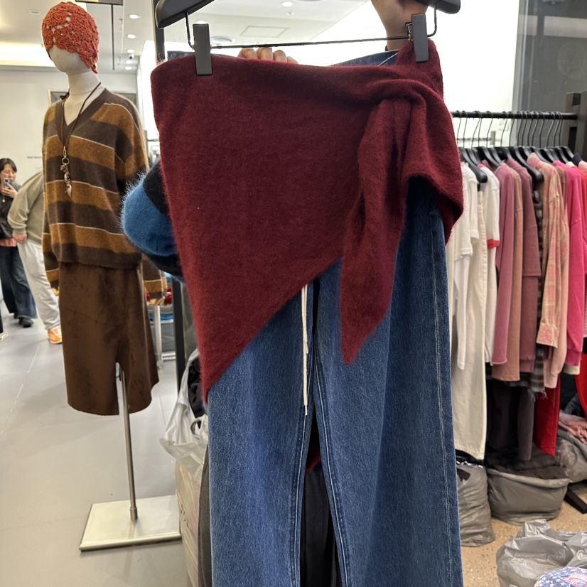 LE ETOILE韓國代購㊣女士新品推薦25秋冬人氣圍巾披肩披肩LE ETOILE圍巾/披肩圖色2