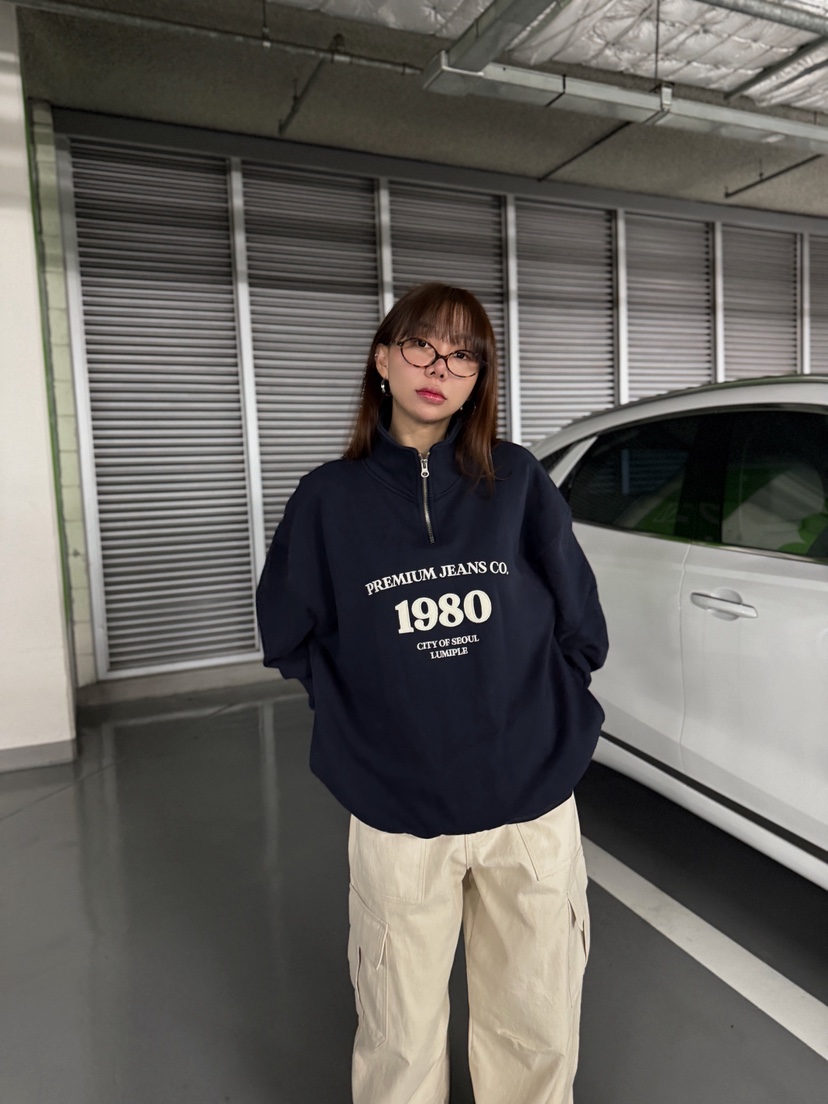 LUMIPLE韓國直郵㊣女裝新款真品25秋冬時尚熱賣推薦衛衣拉鏈LUMIPLE衛衣