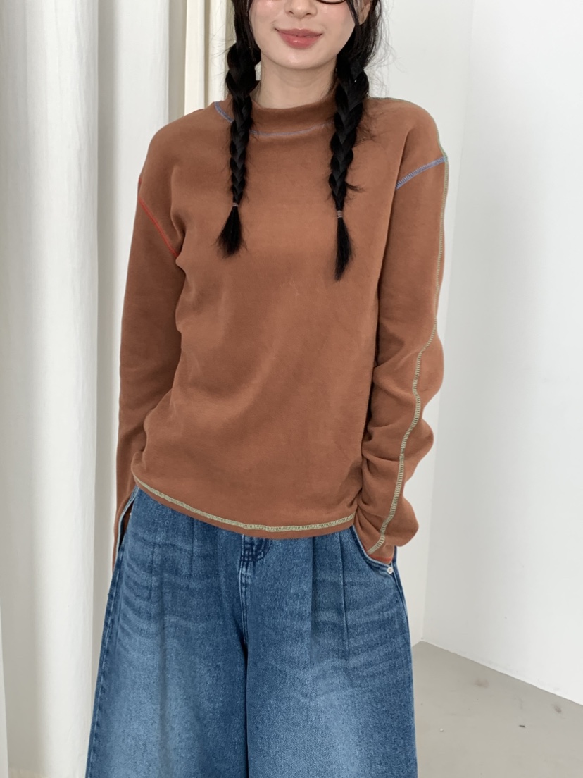 VENTI韓國直郵㊣女士新款人氣時尚推薦休閑25秋冬真品長袖T恤VENTI長袖T恤圖色5