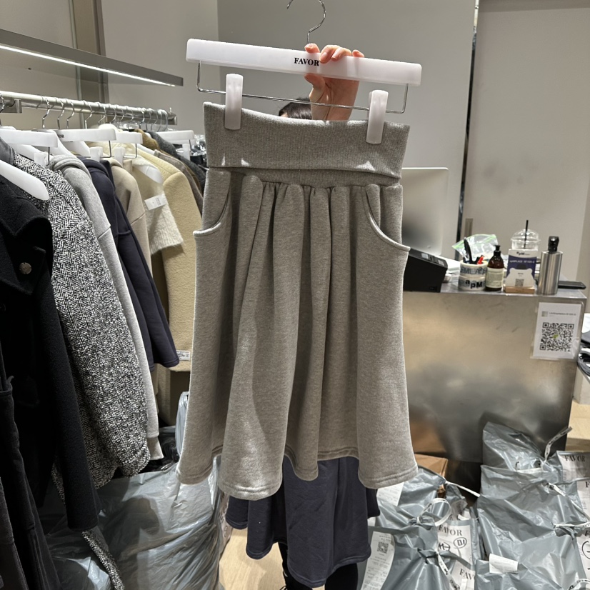 FAVOR-P韓國直郵㊣女士新品時尚推薦休閑25秋冬長裙不含腰帶FAVOR-P長裙圖色3