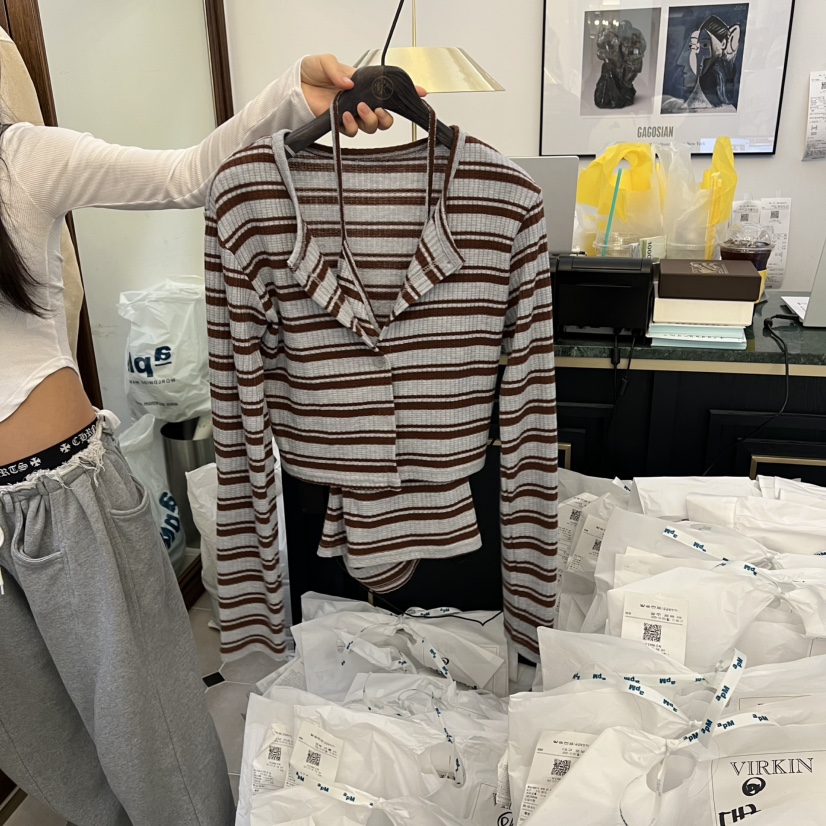 VIRKIN東大門㊣代購女裝新款人氣休閑真品職業25秋冬時尚套裝VIRKIN套裝圖色3