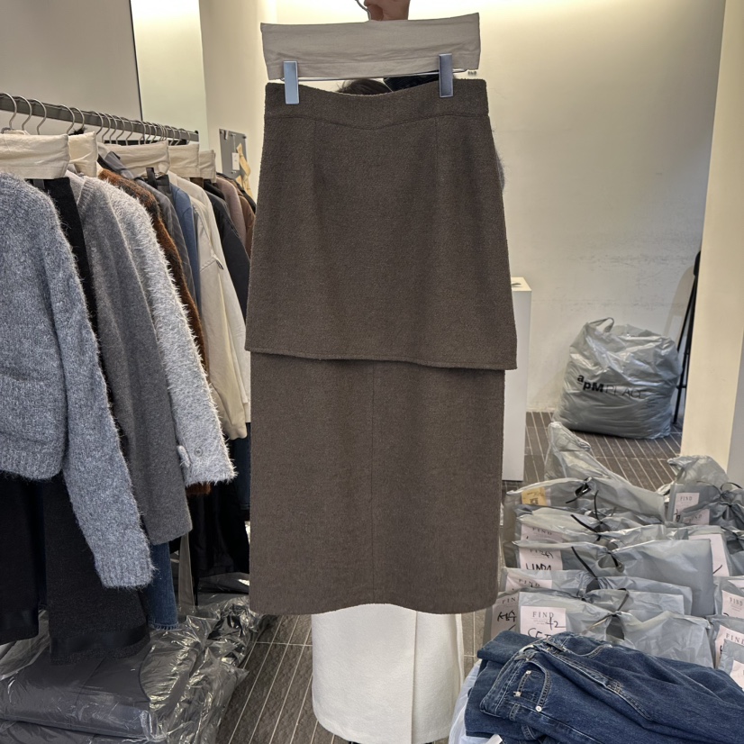 FIND-P東大門㊣直郵女裝新款真品25秋冬人氣休閑熱賣長裙羊毛FIND-P長裙