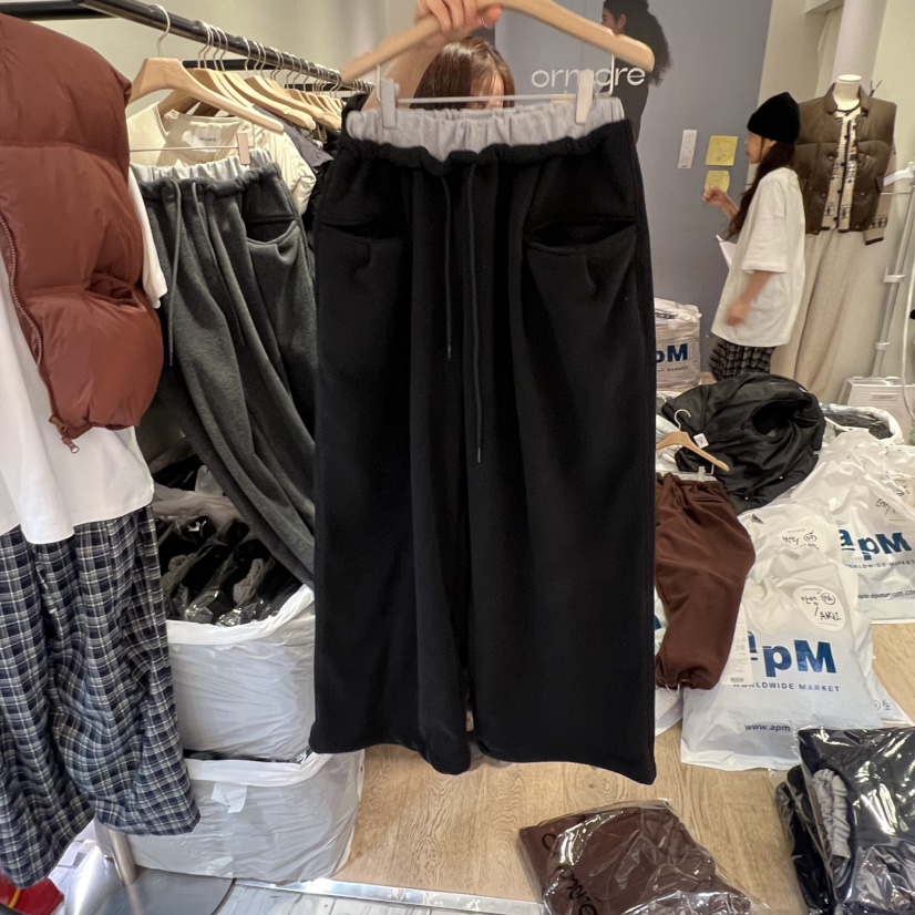 ORMORE東大門㊣實拍女士新品推薦25秋冬人氣休閑休閑褲羊毛ORMORE休閑褲圖色3