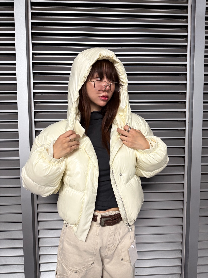 LUMIPLE韓國代購㊣女士新款25秋冬熱賣真品休閑短款棉服填充LUMIPLE短款棉服