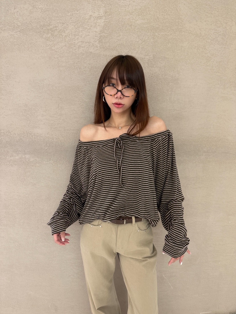 LUMIPLE韓國代購㊣女裝新品時尚25秋冬休閑熱賣人氣長袖T恤LUMIPLE長袖T恤