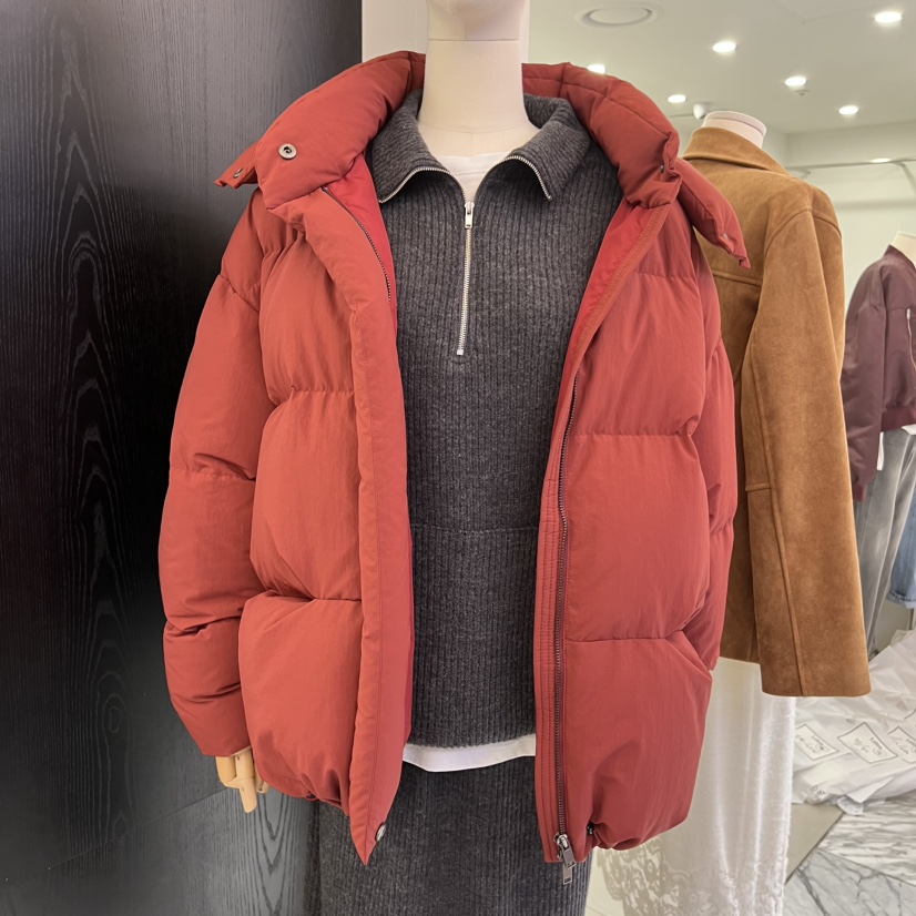 SPAGHETTI韓國直郵㊣女裝新款休閑職業人氣短款羽絨服連帽絨spaghetti短款羽絨服